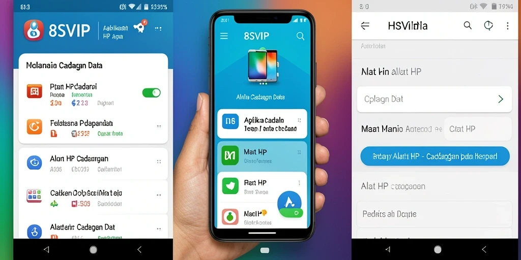 Tampilan antarmuka 8SVIP untuk cadangan data yang praktis.