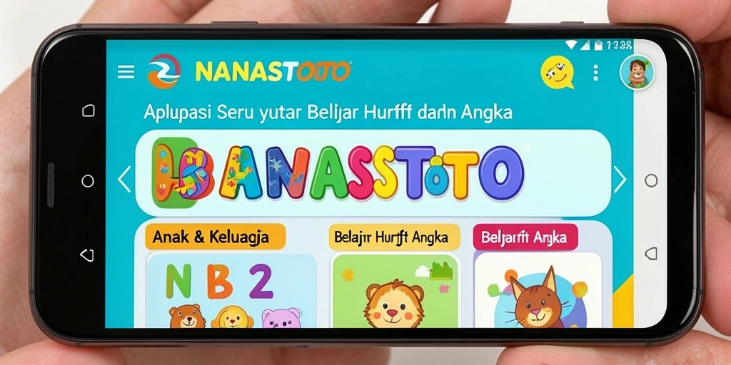 Tampilan antarmuka aplikasi NANASTOTO yang interaktif dan edukatif.