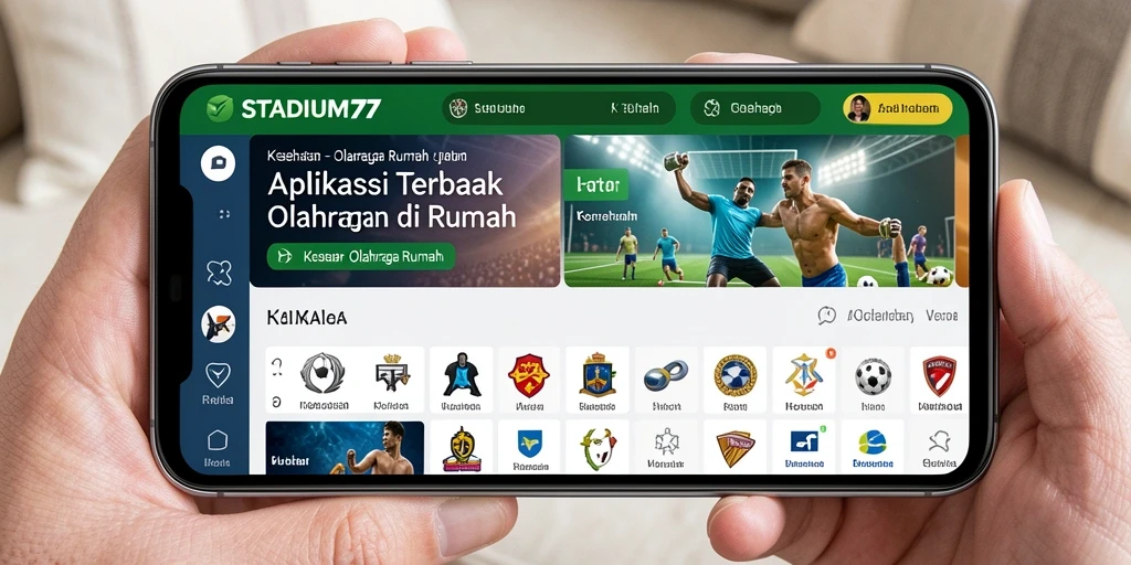Antarmuka STADIUM77 yang ramah pengguna untuk olahraga di rumah.