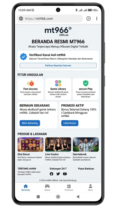 Tampilan kanal resmi mt966